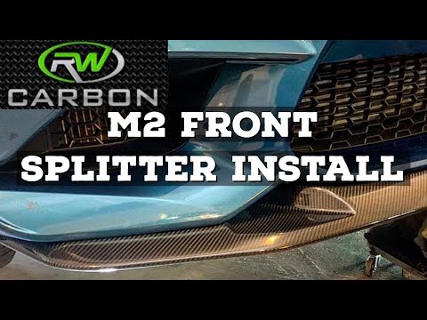 M2 CARBON FIBER FRONT SPLITTER INSTALL: RW CARBON