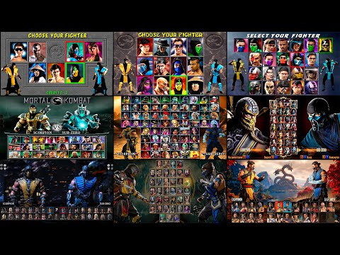 Evolution of Select Screen in ALL Mortal Kombat Games 1992-2023 | 2K 60FPS #mk1 #mortalkombat1