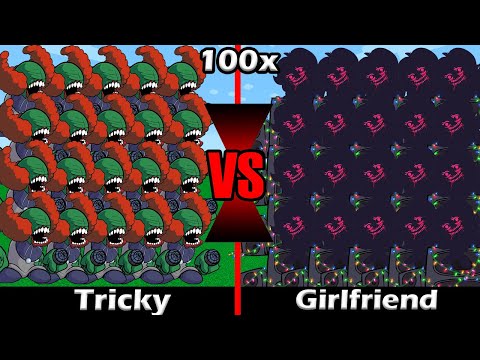 Keean - 100 Tricky Vs 100 Evil Girlfriend | Minecraft Battle (Clone Brawl) | OVERPOWERED MASSACRE!!!