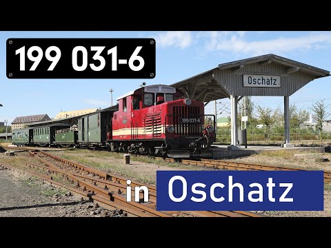 199 031-6 der Döllnitzbahn in Oschatz. Am 9. September 2018. Narrow gauge railway. Germany.