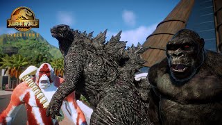 GODZILLA x KONG: THE NEW EMPIRE MOD BATTLE IN JURASSIC WORLD EVOLUTION 2