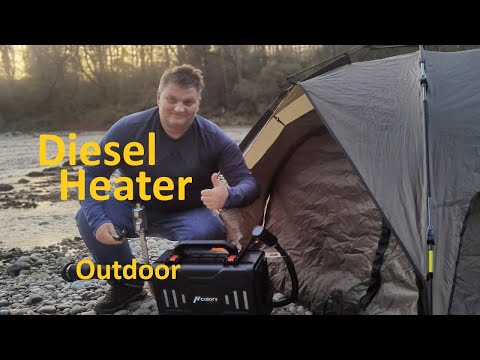 Zeltheizung Outdoor - Aufbau, Inbetriebnahme und erster Test des Hcalory Dieselheaters mit 5-8 KW