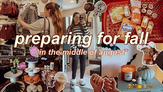 PREPARING FOR FALL IN AUGUST🧸🤎 romanticizing fall vlog *fall shopping, pumpkin spice & boo baskets*