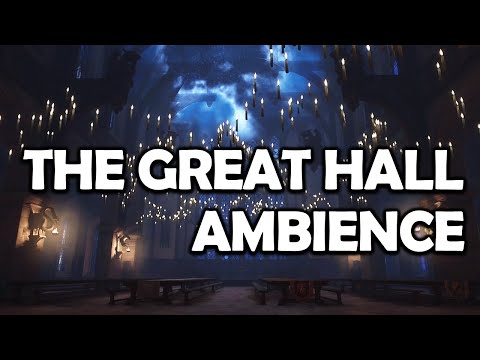 The Great Hall in Hogwarts (Fireplace + Students Sounds) | Harry Potter Ambience