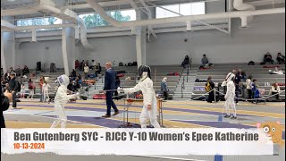 Ben Gutenberg SYC - RJCC Y-10 Women’s Epee Katherine