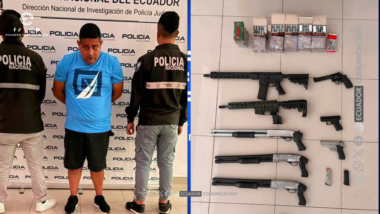 ¡Sujeto apresado con nueve armas de fuego en Guayaquil!