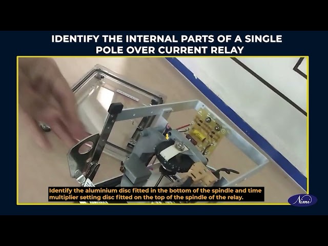 Identify various parts of relay and ascertain the operation