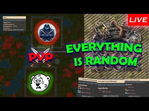 Factorio PVP, But EVERYTHING is randomized!