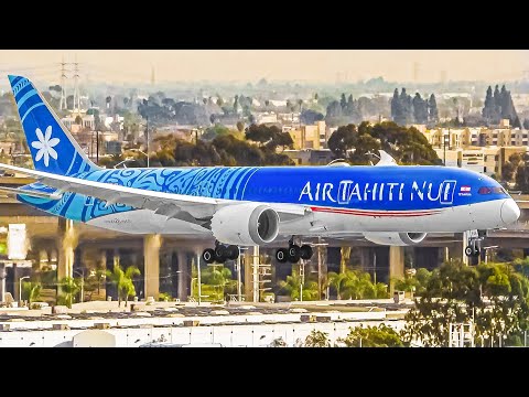 30 BIG PLANE LANDINGS from UP CLOSE  | Los Angeles Airport Plane Spotting