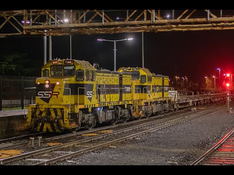 PN's 9149 Empty grain to Wycheproof and SSR's rail train at Ballarat- 1/5/23
