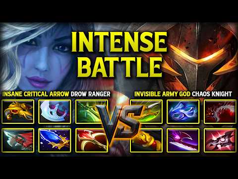 INTENSE CARRY BATTLE | INSANE CRITICAL ARROW DROW RANGER VS. INVISIBLE ARMY GOD CHAOS KNIGHT DOTA 2