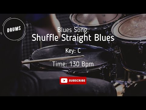 Shuffle Straight Blues Backing Track Jam in C (no DRUMS) 130 bpm