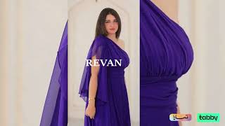 فستان طويل شيفون ون شولدر