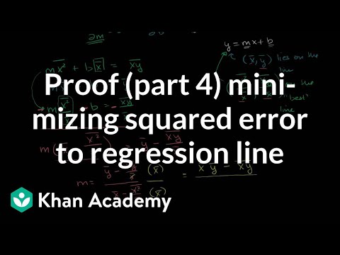 Minimizing Squared Error to Regression Line Part 4