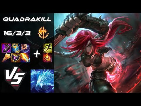 MID Katarina vs Anivia [QUADRAKILL] - NA Grandmaster Patch 25.24
