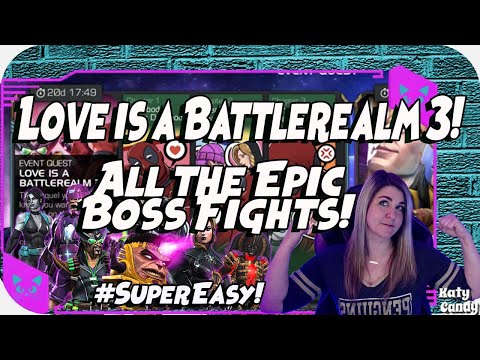 MCOC Love is a Battlerealm 3! | All the Epic Boss Fights | Marvel Contest of Champions