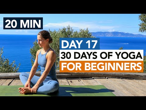 20 Min Relaxing Yoga Routine (Day 17) 30 Days of Yoga For Beginners thumbnail