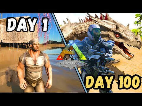 🎥SURVIVING 100 DAYS ARK SURVIVAL EVOLVED PC (THE MOVIE)
