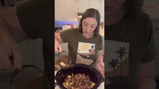 Crockpot Garlic Butter Beef & Potatoes #delicious #dinner #easyrecipe #dinnerideas #comfortfood