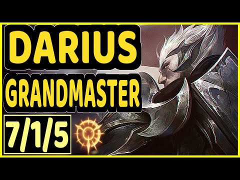 HASHINSHIN (DARIUS) - 7/1/5 KDA GAMEPLAY - NA Ranked GRANDMASTER
