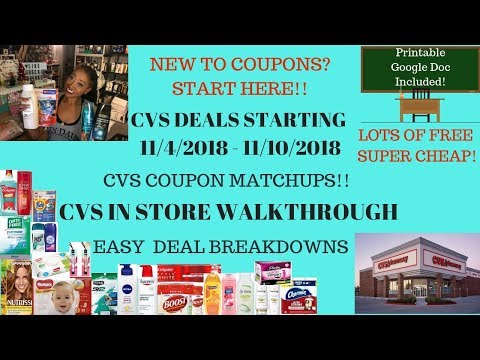 CVS Coupon Deals Starting 11/4/18~New Couponer Easy Deals~Coupon Matchups Deal Breakdowns~Cheap❤️ Video