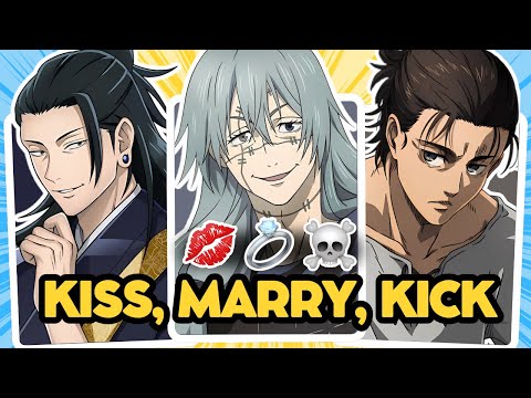 KISS 💋, MARRY 💍,  KICK 💀 Challenge [Anime BOYS] 🔥 | ANIME QUIZ