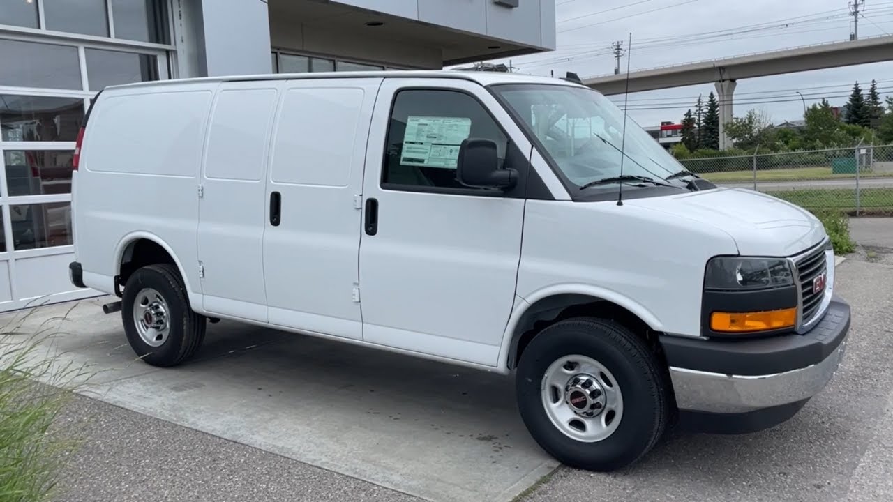 White 2024 GMC Savana Cargo Van Review Calgary AB ...