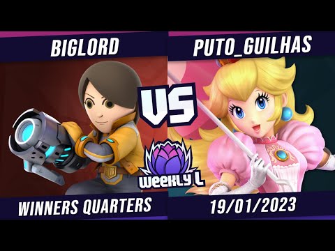 Weekly L #48! - Winners Quarter-Final - BigLord (Mii Gunner) vs Puto_Guilhas (Peach)