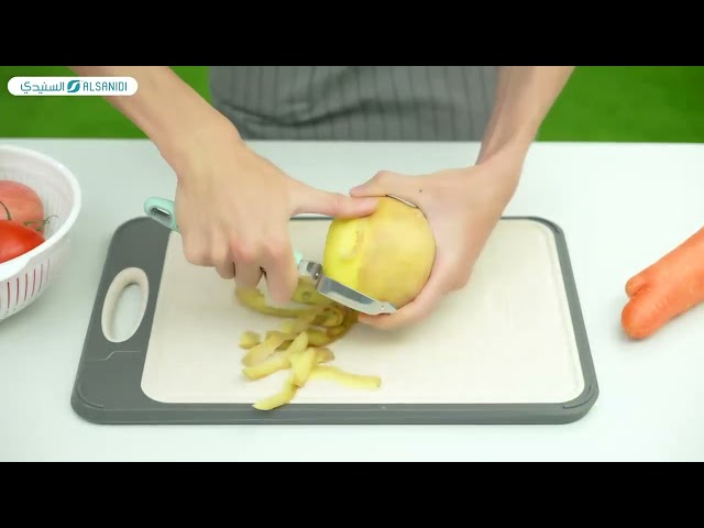قشارة خضروات وفواكة بلاستيك - تقشير وبشر سريع ودقيق، سهلة التنظيف، توفر الوقت والمساحة،ضمان سنتان