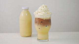간단한 단호박 우유 만들기 (+단호박 라떼) easy sweet pumpkin milk recipe (+sweet pumpkin latte)