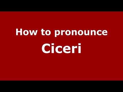 How to pronounce Ciceri