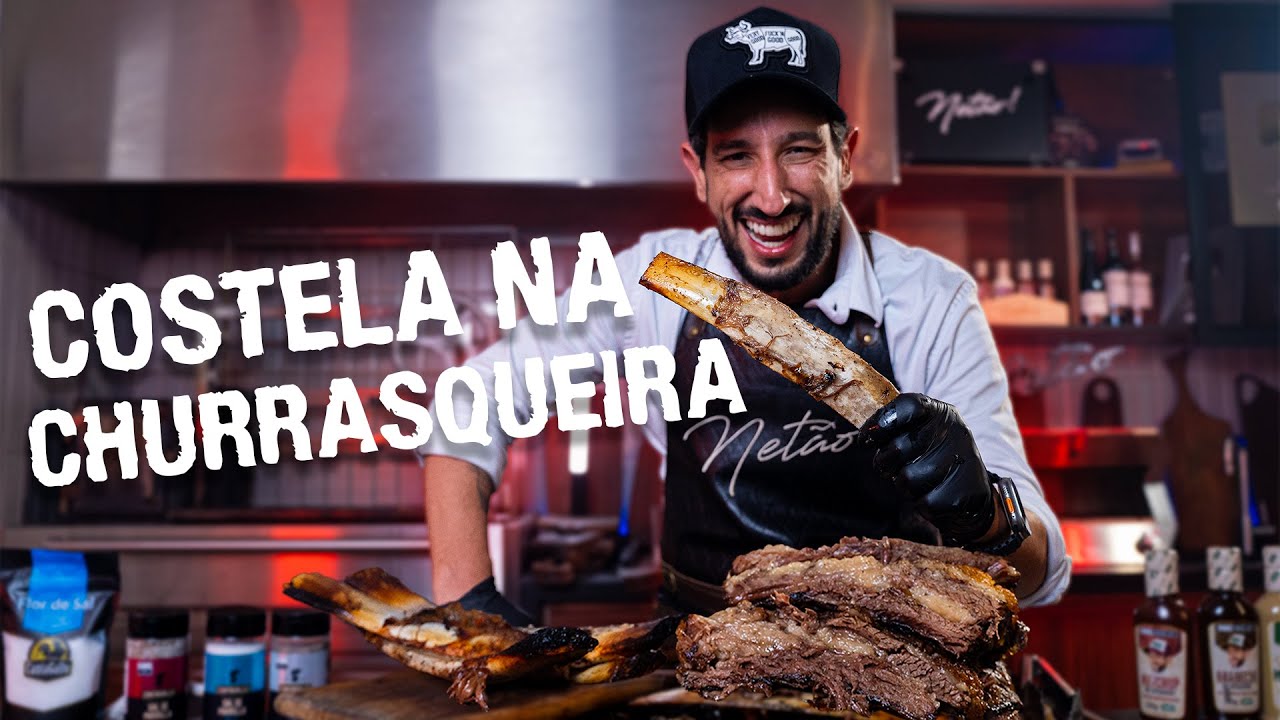 Como Fazer Costela na Churrasqueira | Netão Bom Beef