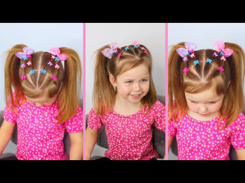 Fun Pigtail Hairstyle Perfect For Kids! 🌈