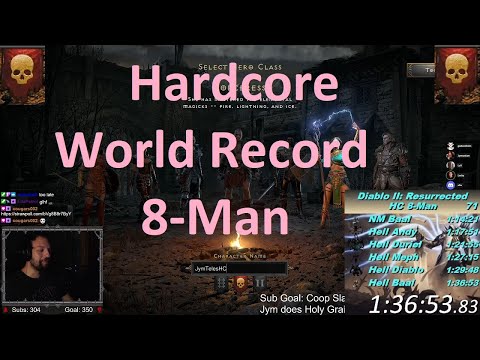 [WORLD RECORD] HC 8-Man Speedrun! - Diablo 2 Resurrected