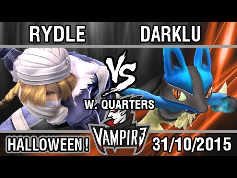[Vampir3: Halloween Ed.] Rydle (Sheik) vs Darklu (Lucario) SSB4 Winners Quarters