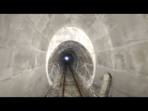 Trecere prin tunelul de la Movileni (965 metri, linia 608 Iasi - Letcani - Dorohoi) - 15.02.2022