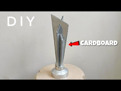 DIY ICC T20 World Cup Trophy Out Of Cardboard