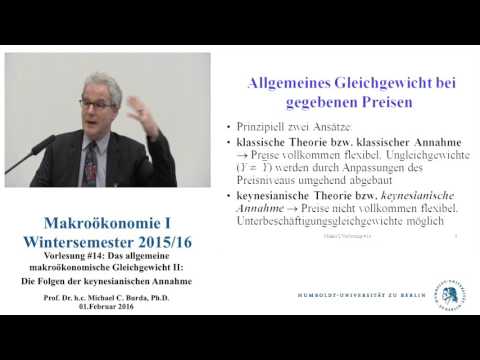 Makroökonomie 1 - Vorlesung 14 (Prof. Michael C. Burda)