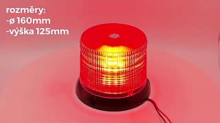 LED maják, 12-24V, červený