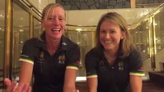 Michellie Jones and Katie Kelly thank their supporters