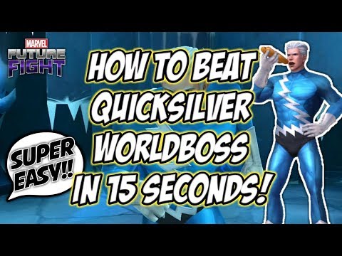 Marvel Future Fight: How to Beat Quicksilver in 15 seconds!! EASIEST WAY - World Boss