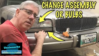 How to change or remove a headlight or signal bulb on 1996 to 1999 Buick Park Ave