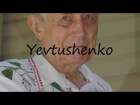 How to Pronounce Yevtushenko?