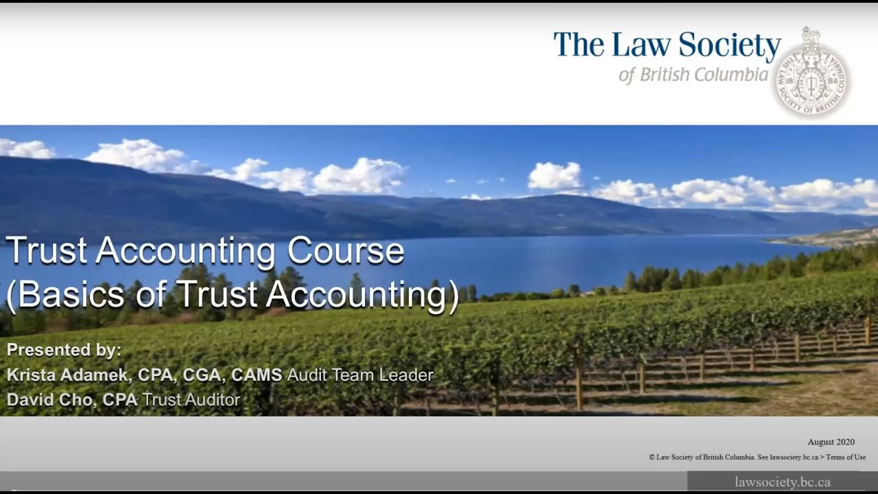 Trust Accounting Course: Trust Accounting Basics