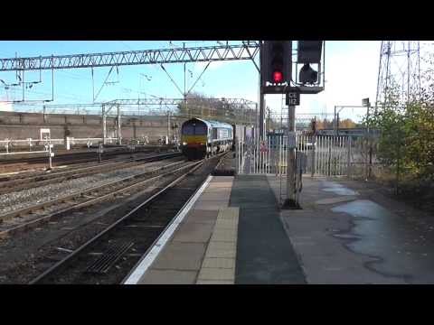 DRS Class 66 No 66303 on 4S44 Daventry - Coatbridge @ Crewe on 21.11.13 - 1080HD