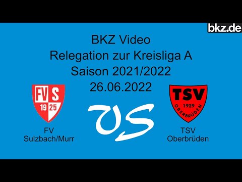 Fußball-Relegation zur Kreisliga A2: FV Sulzbach - TSV Oberbrüden