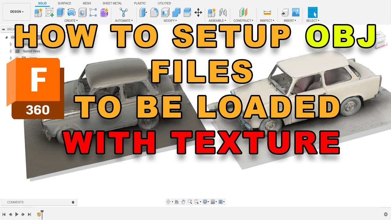 Fusion 360 - How to setup OBJ files to be loaded with textures