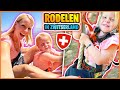 RODELEN iN DE ZWiTERSE BERGEN & LUXY VOOR DE EERSTE KEER iN KLiMPARK ??⛰️ | Bellinga Vlog #2929
