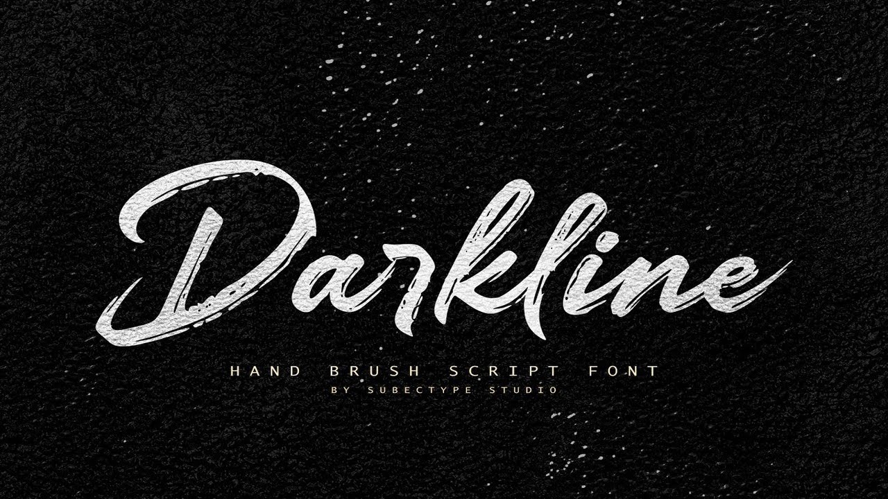 Darkline   Brush Script Font Font Free Download