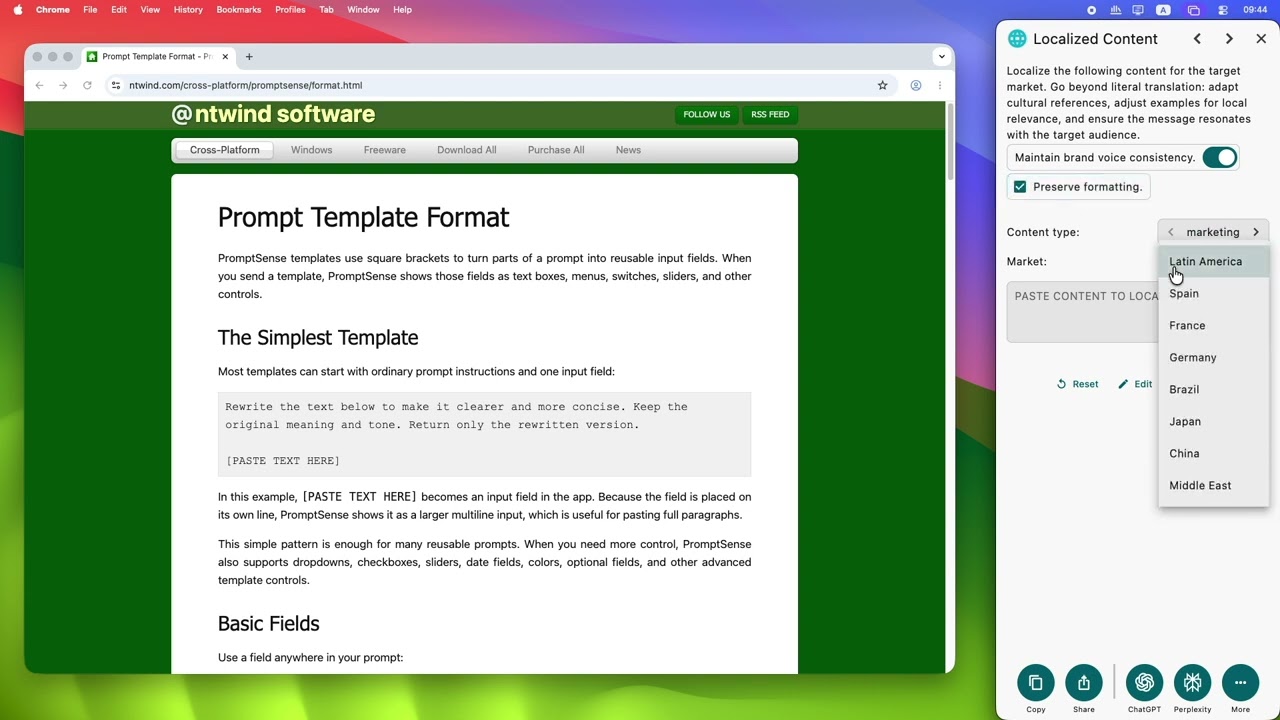 PromptSense demo video